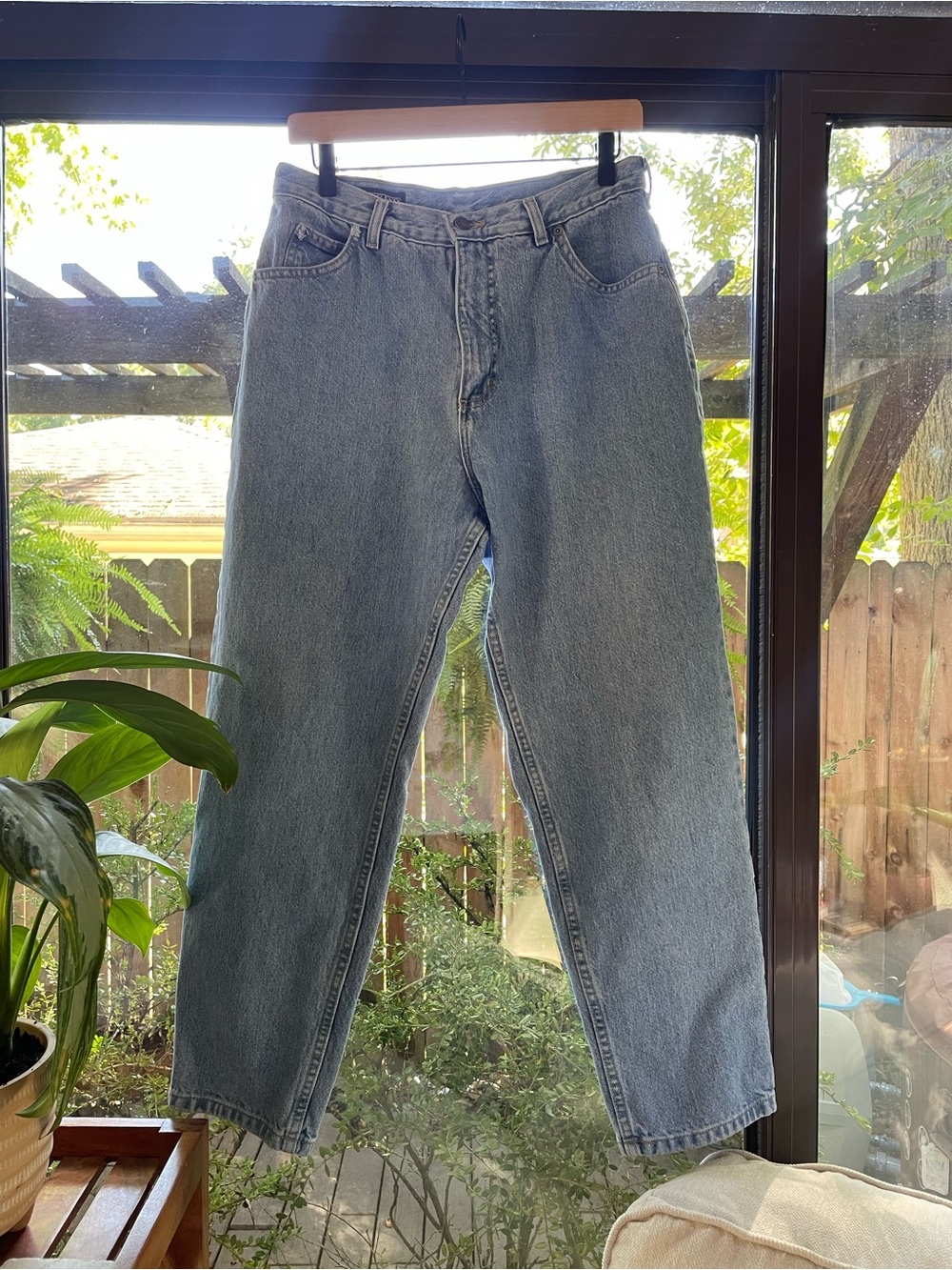 Vintage Lands’ End 90s High Rise Mom Jeans Light Wash 12 Petite 100% Cotton